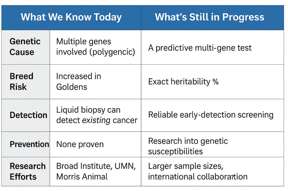 Hemangiosarcoma research in golden retrievers